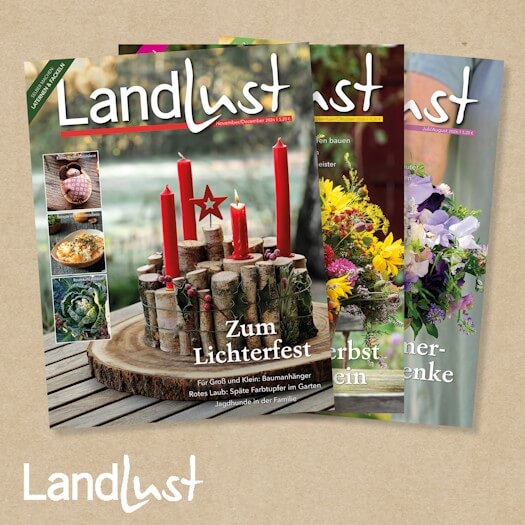 Landlust. Die sch&ouml;nsten Seiten des Landlebens. Hier geht es in den Landlust Aboshop.